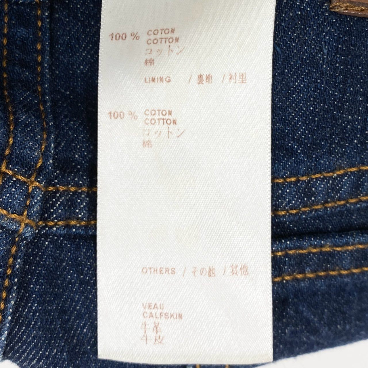 46j3 《美品》 LOUIS VUITTON ルイヴィトン デニムパンツ LV刺繍 ロゴボタン  H7D50WDBB SL FR36 インディゴブルー コットン メンズo07t