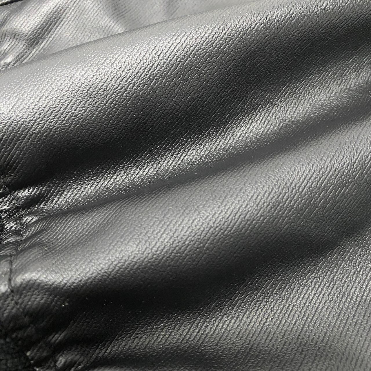 39e11 HYSTERIC GLAMOUR ヒステリックグラマー プリマロフトニューレイドツイル ジップアップ リブブルゾン 中綿 レザージャケット 0224AB04 サイズM ブラック メンズ 紳士服o07t