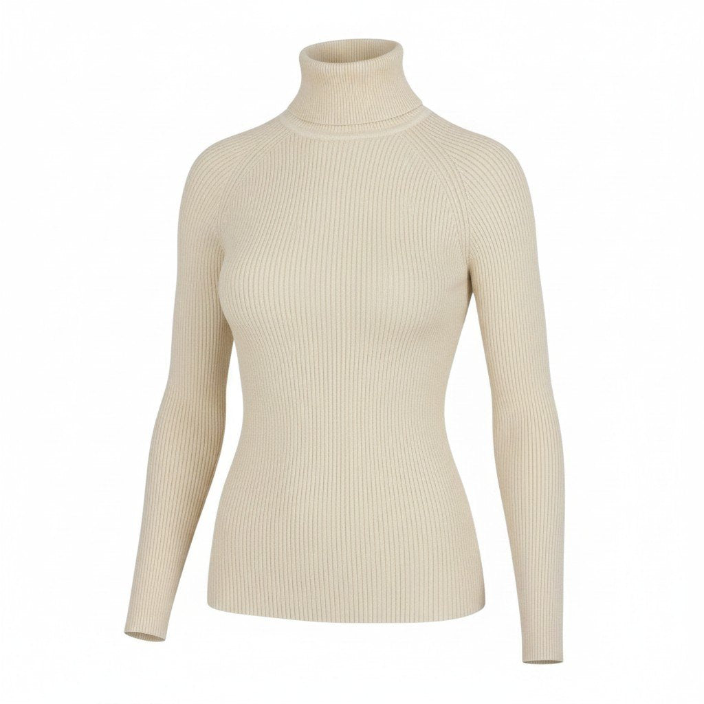 h31 【美品】LIMI feu ヨウジヤマモト ニットセーター ハイネック Sサイズ アイボリー ウール100％ レディース 女性用k02i