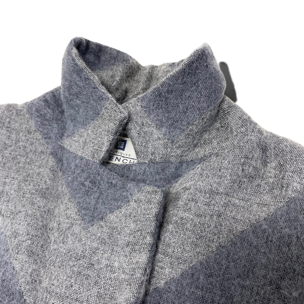19i26 GIVENCHY ジバンシィー チェスターコート ロングコート シェブロン柄 40サイズ グレー レディース 女性用u02t