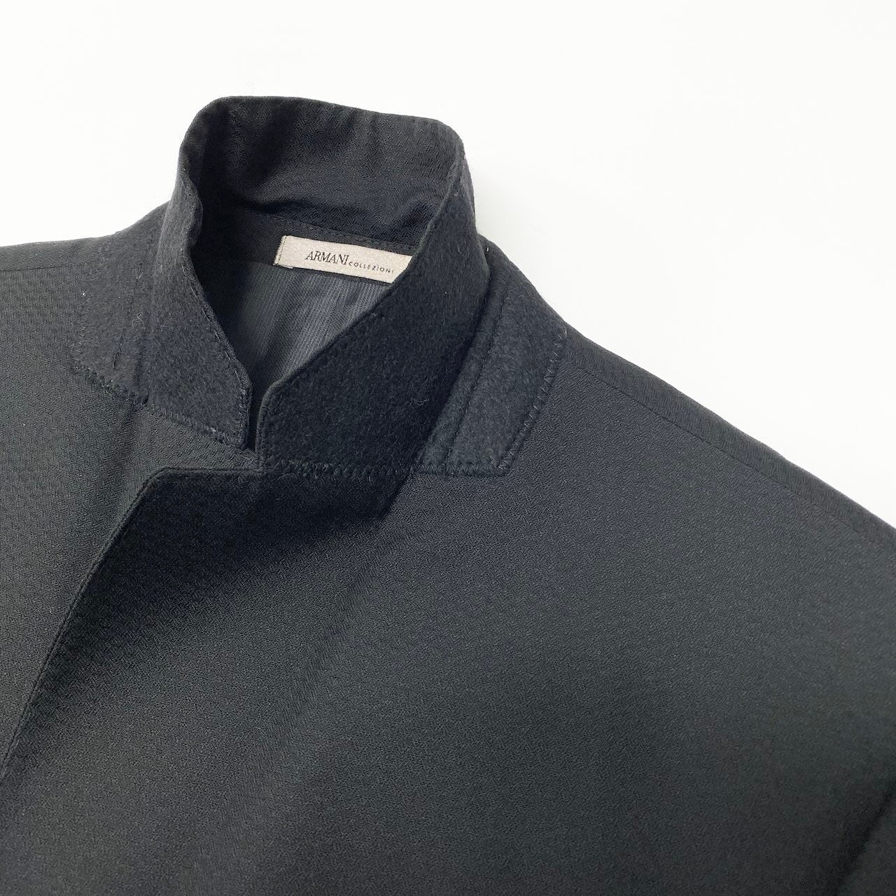 11c29 【美品】 ARMANI COLLEZIONI アルマーニコレツィオーネ M LINE セットアップスーツ シングルスーツ 2B メンズ 紳士服 フォーマル ビジネス イタリア製 50 ブラック ウール100％u02t