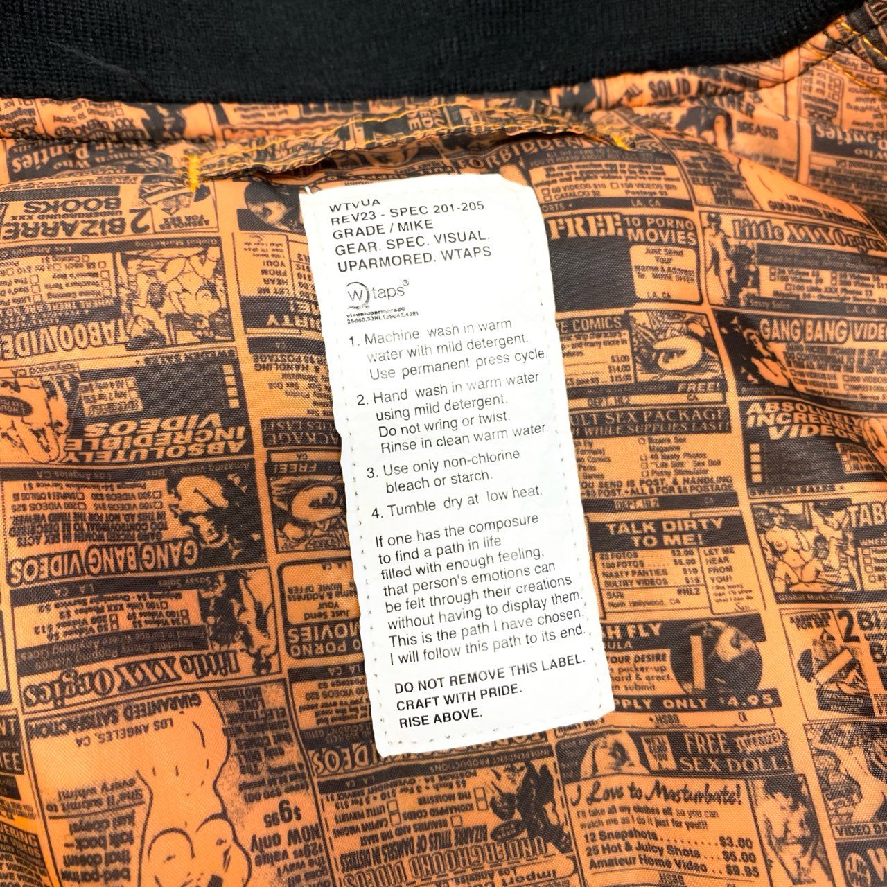 81d4 Wtaps ダブルタップス MA-1 フライトジャケット ボンバージャケット 袖切替 アウター 2007-2ND GWDT-JK-M01 ブラック メンズ 男性用o07t