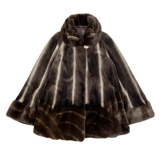 43d3 KOPENHAGEN FUR コペンハーゲン PLATINUM MINK プラチナミンク クロスミンクコート F ブラウン 最高級本毛皮 Fur Coatt18r