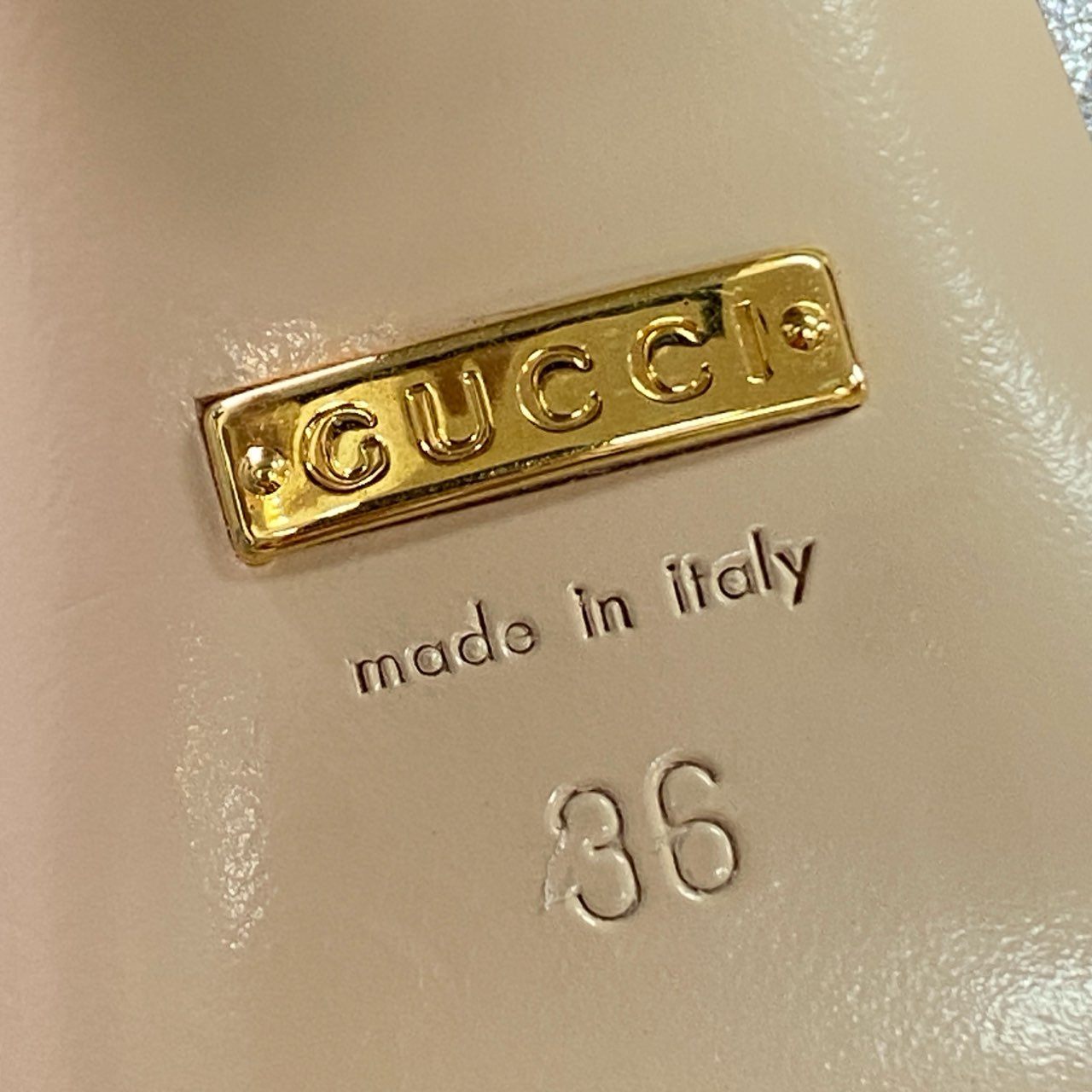 3j24 GUCCI グッチ GGマーモント フリンジサンダル 36 メタリック シルバー ラメ パンプス シューズ イタリア製