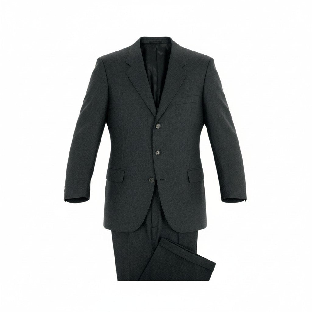 68L11 Papas パパス シングルスーツ セットアップ 総裏地 ジャケット50 ボトム54 グレー ウール メンズu02t