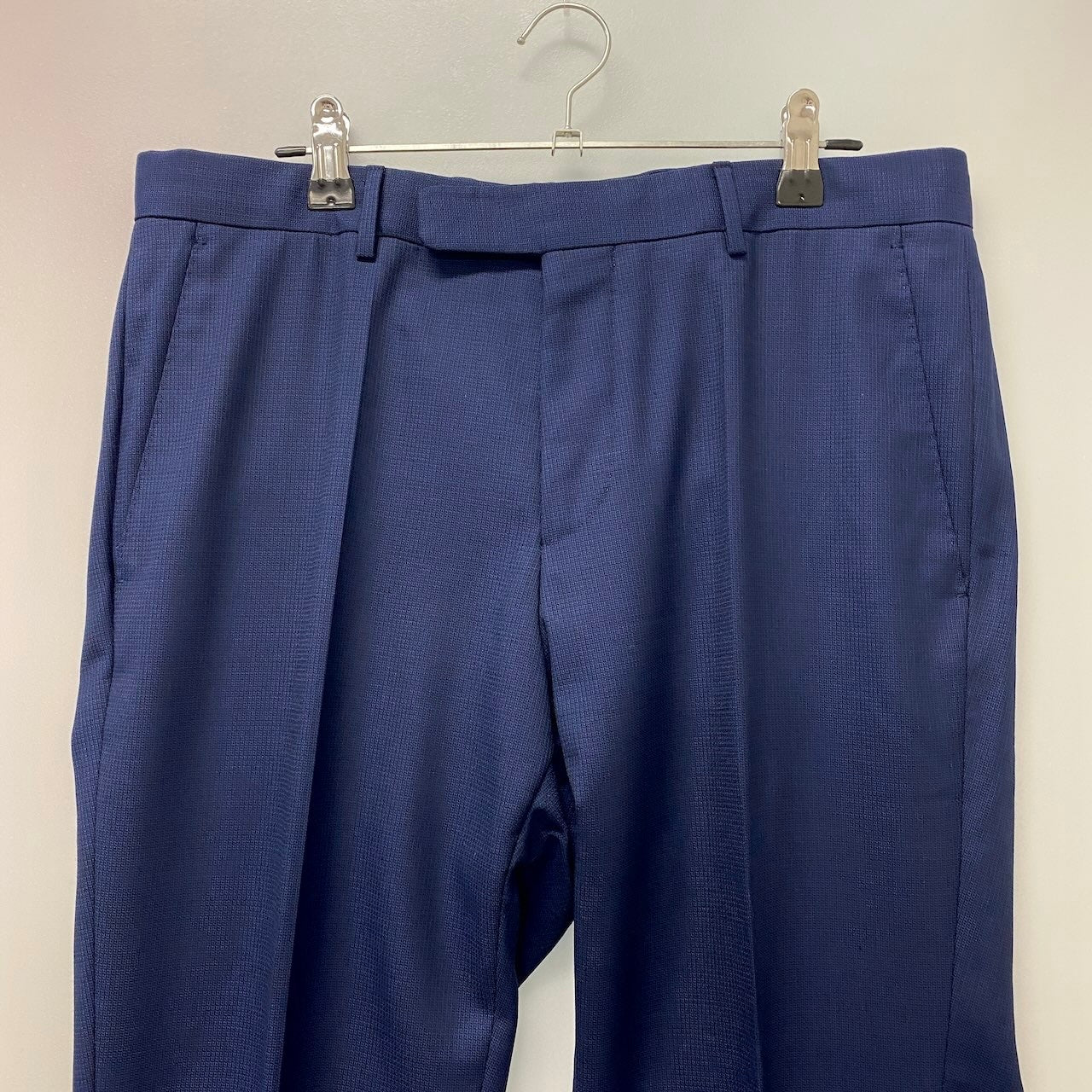 73e15 HUGO BOSS ヒューゴボス スーツセットアップ テーラードジャケット スラックス FULL CANVAS 46サイズ ネイビー メンズ 男性用u02t