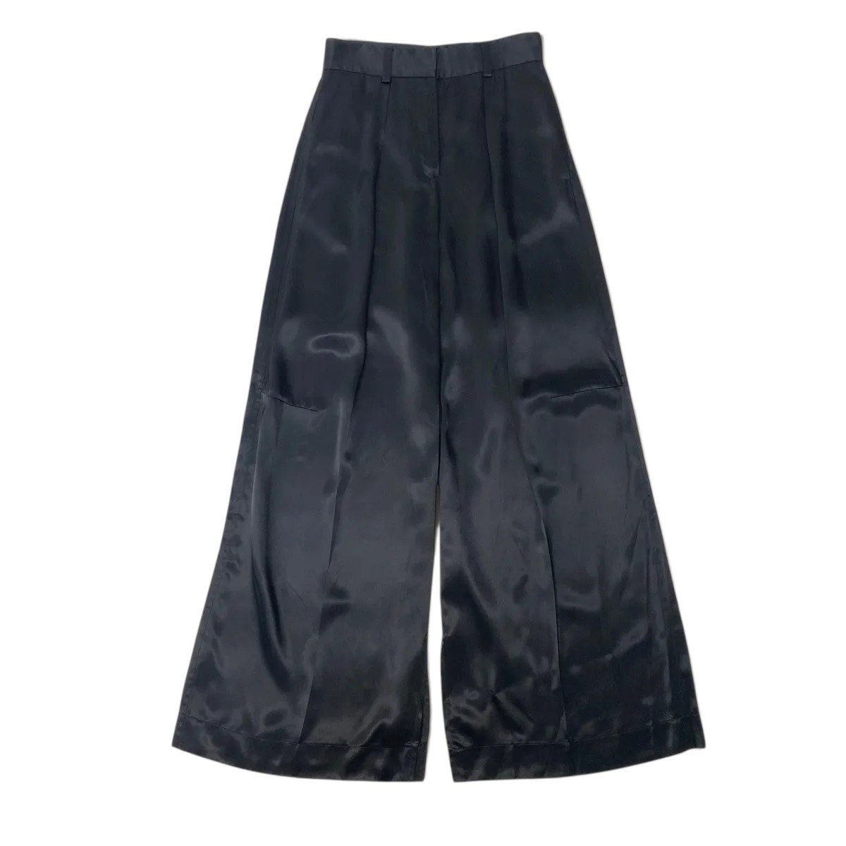 Eh1 JIL SANDER ジルサンダー トラウザーパンツ ワイドパンツ とろみ素材 スラックスパンツ ワイドシルエット JO3KA0264 J65246 34 ブラック レーヨン100％ レディース 女性用u02t