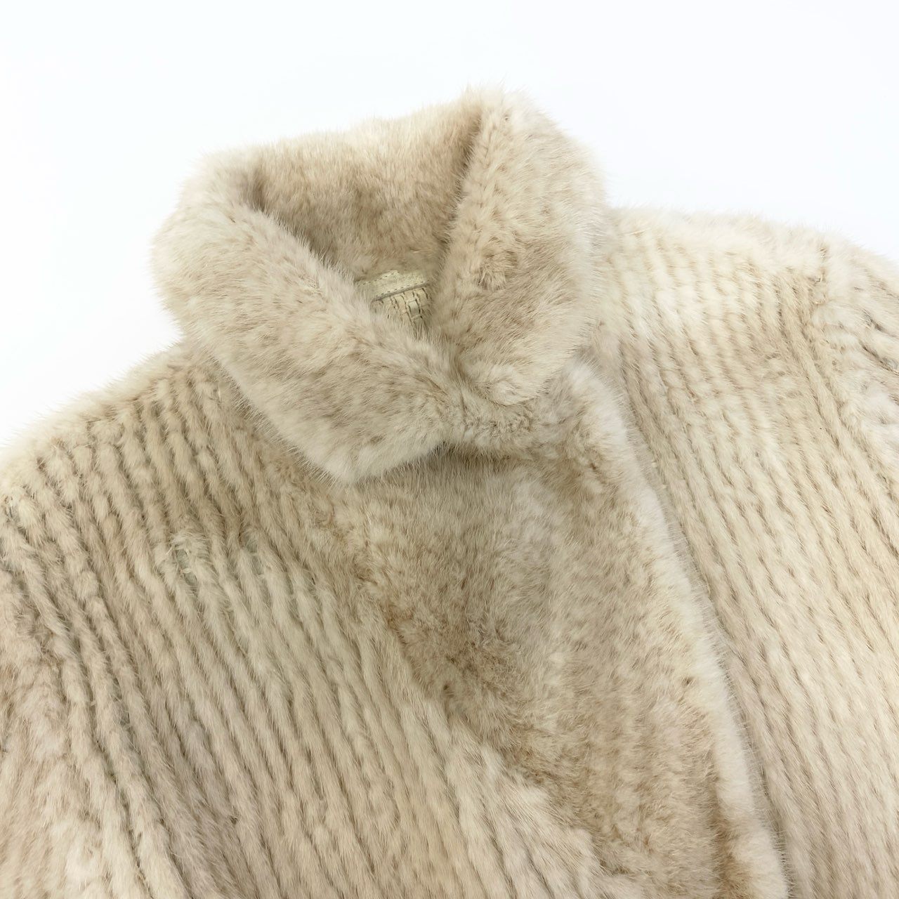 38c3 パールミンク リバーシブル ファーコート サイズF ホワイト 本毛皮 Pearl Mink Fur Coatt18r