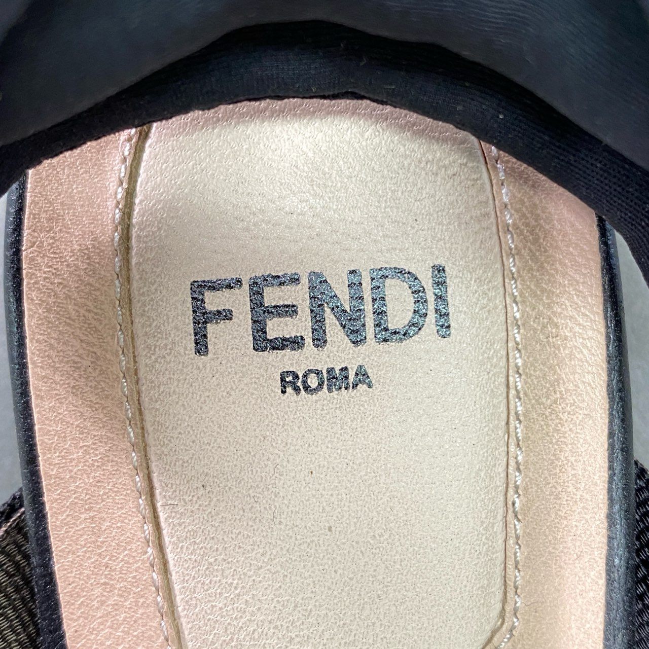 6k6 FENDI フェンディ ズッカ柄 メッシュ素材 ストラップサンダル フラットシューズ サイズ35 レディース 女性用 靴 シューズ