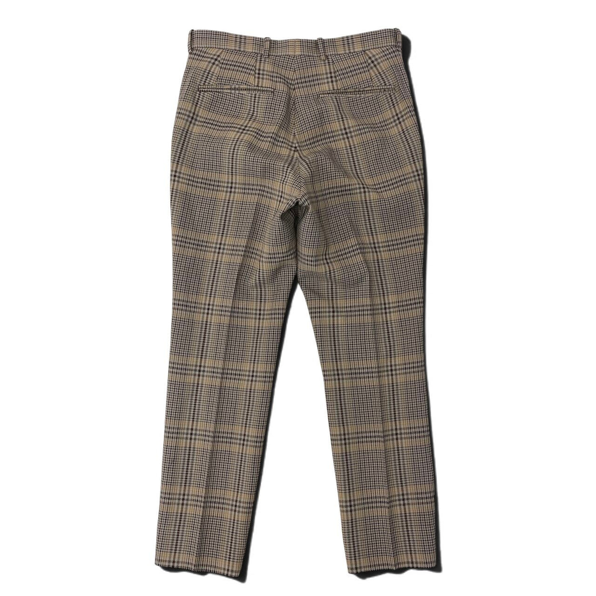 27j16 【美品】 AURALEE オーラリー 19AW WOOL SERGE CHECK NARROW SLACKS スラックスパンツ チェック柄 A9AP03SC サイズ3 ブラウン系 メンズu02t