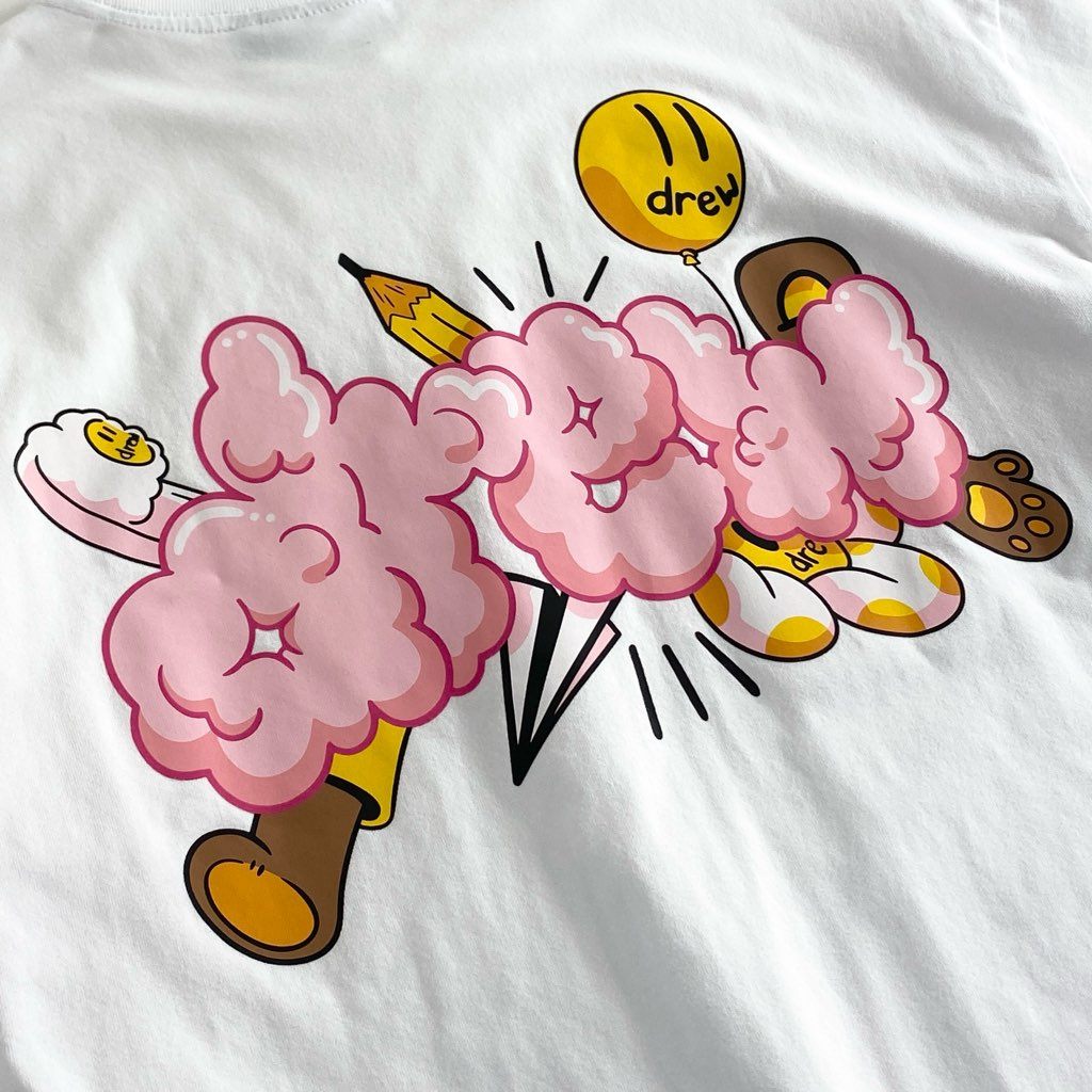 23f8 《美品》 drew house ドリューハウス doodie joy ss tee プリントTシャツ 半袖カットソー サイズM ホワイト