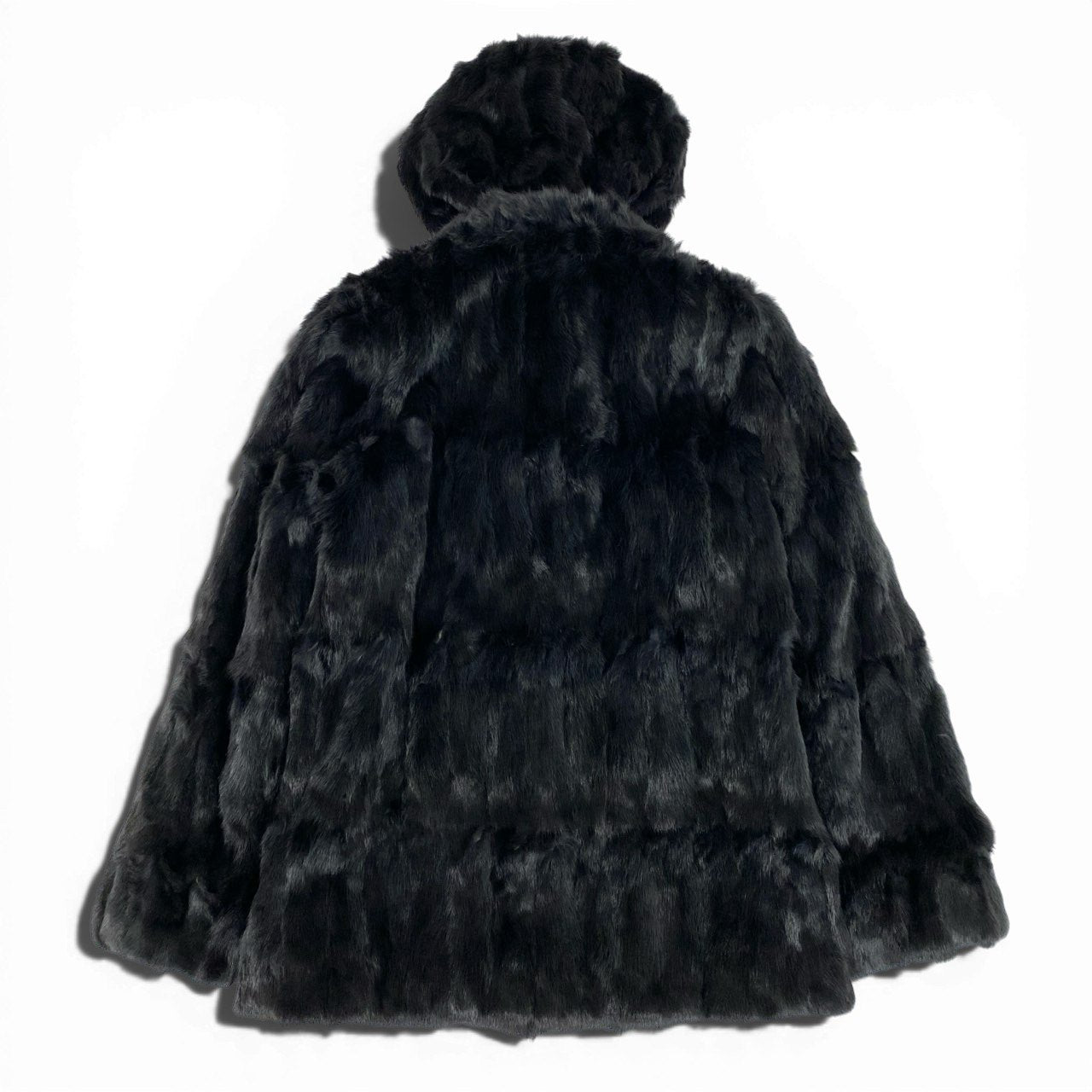 23a26 ロリスファー フード付 リバーシブル コート サイズF ブラック 本毛皮 Loris Fur Coatt18r