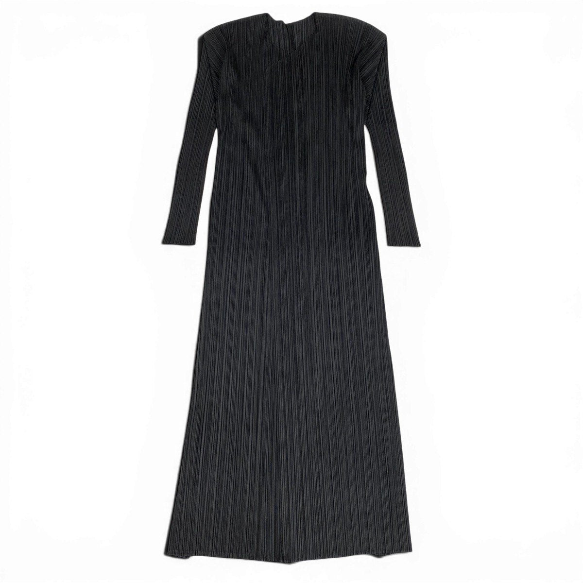 Ag18 PLEATS PLEASE プリーツプリーズ プリーツ加工 ロングカーディガン PP14-JA697 サイズ2 ブラック系 ポリエステル100％ レディースta2