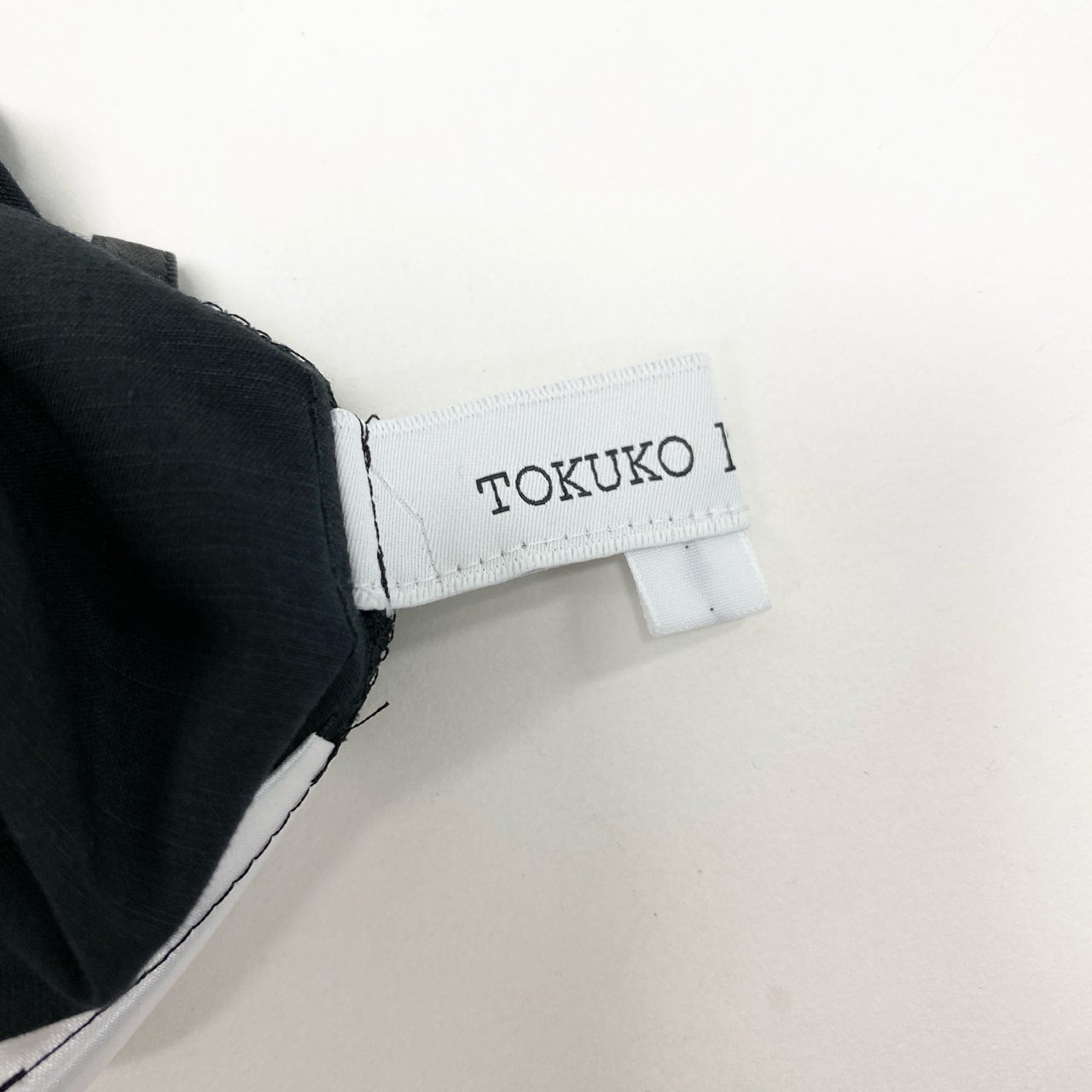 18k20 TOKUKO 1er VOL トクコプルミエヴォル ノースリーブシャツワンピース ロングシャツ カットワークレース サイドリボン コットンリネン レディース 女性用 9 ブラックu02t