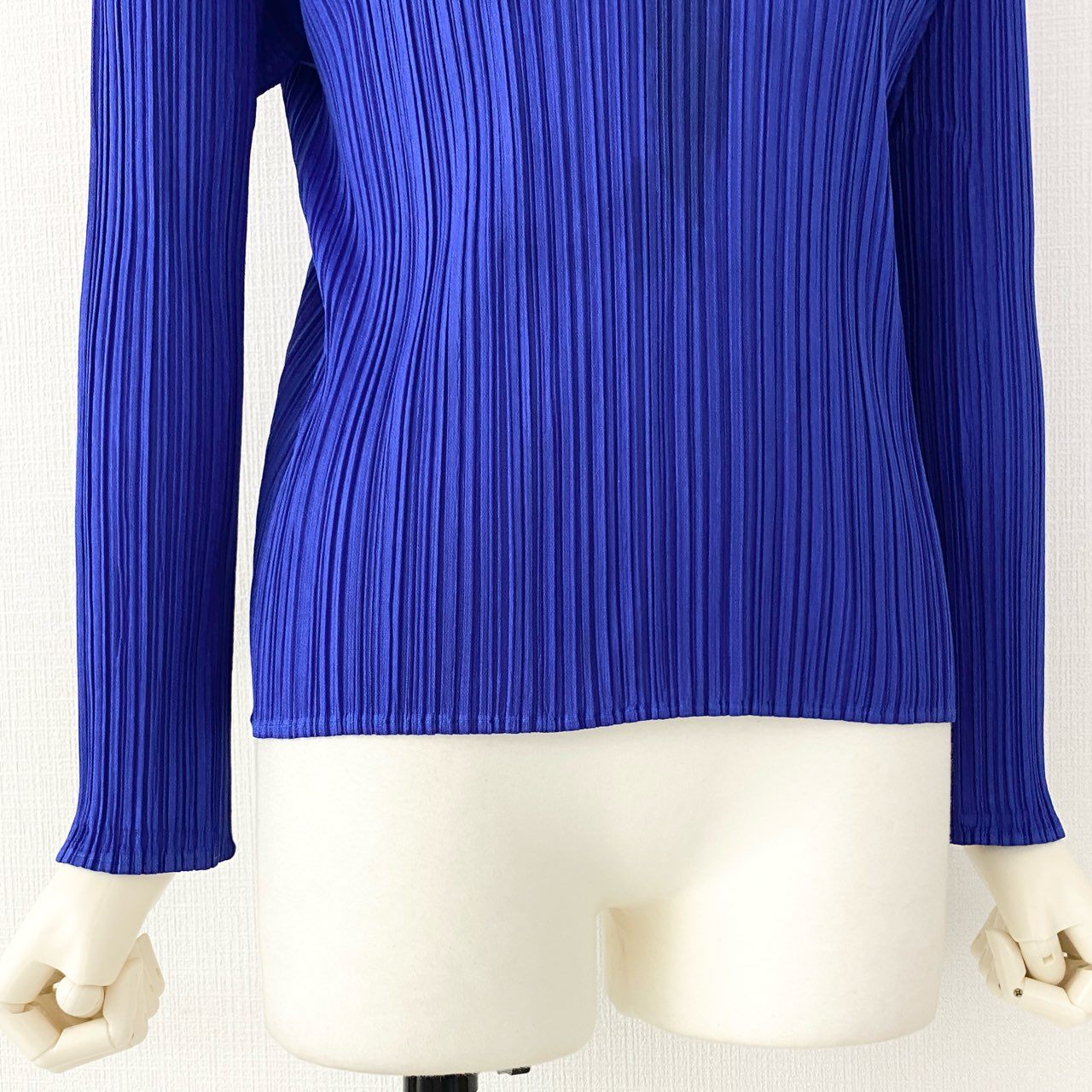 76d12-3 PLEATS PLEASE ISSEY MIYAKE プリーツプリーズ イッセイミヤケ 日本製 PP71-JK141 プリーツ長袖カットソー ロングスリーブ トップス ブルー MADE IN JAPAN