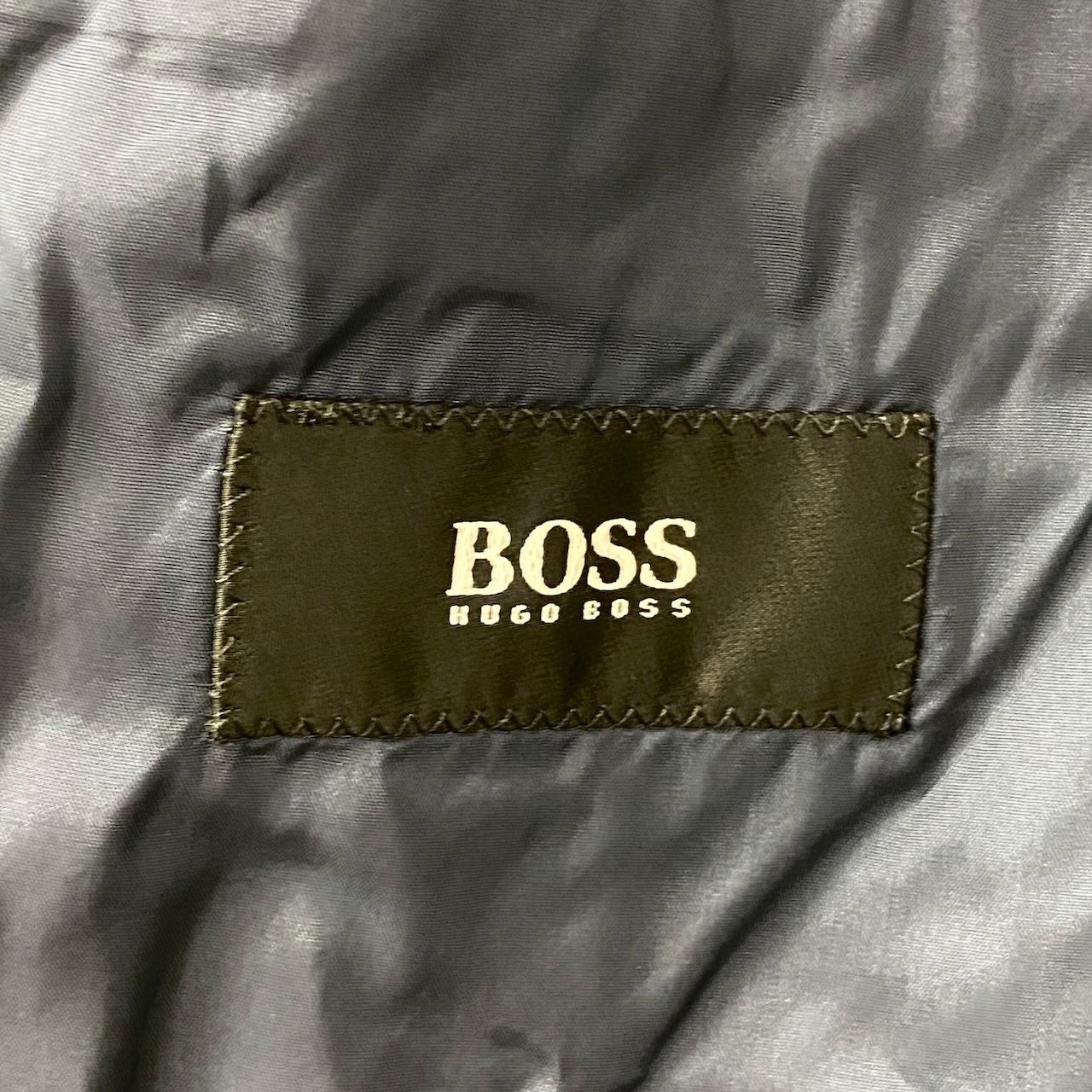73e15 BOSS HUGO BOSS ボス  ヒューゴボス テーラードジャケット STRETCH シングル 3B サイズ52 ネイビー メンズ 紳士服u02t