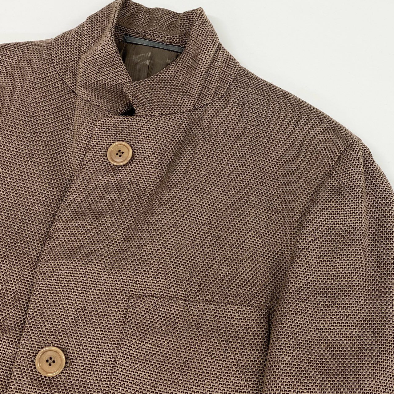 72i3 Ermenegildo Zegna エルメネジルドゼニア Soft テーラードジャケット ブレザー 背抜き ビジネス フォーマル 大きいサイズ 52 XLサイズ相当 ライトブラウン メンズo07t