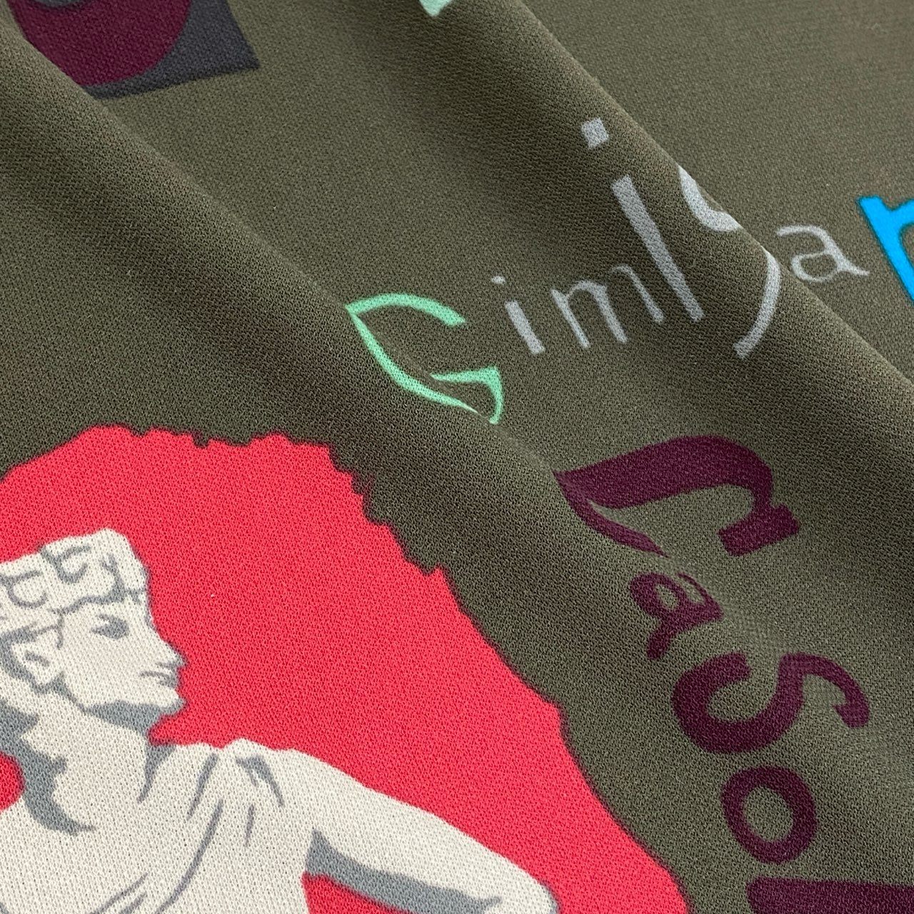 2k19 TOKUKO 1er VOL トクコプルミエヴォル 全面プリント ロングワンピース 半袖ワンピース 伸縮ストレッチ 9 カーキ系 レディースu02t