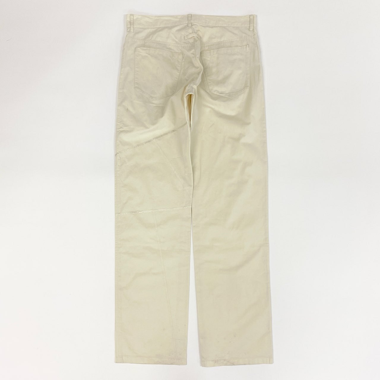 22f18 Jean Paul GAULTIER HOMME ジャンポールゴルチエ オム 切替パターン 5ポケット カラーパンツ ボトムス サイズ50 アイボリー コットン100％ メンズ