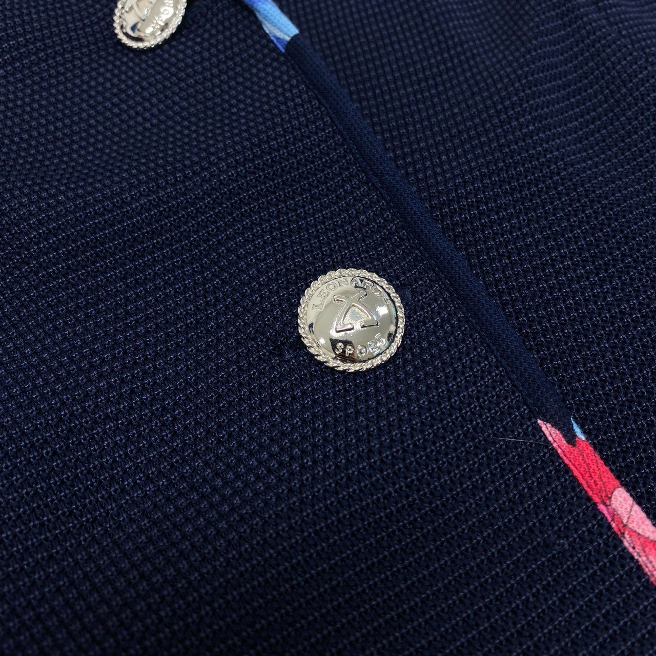 40k18 LEONARD レオナール テーラードジャケット ニットジャケット パイピング 0537892 38サイズ ネイビー レディースu02t