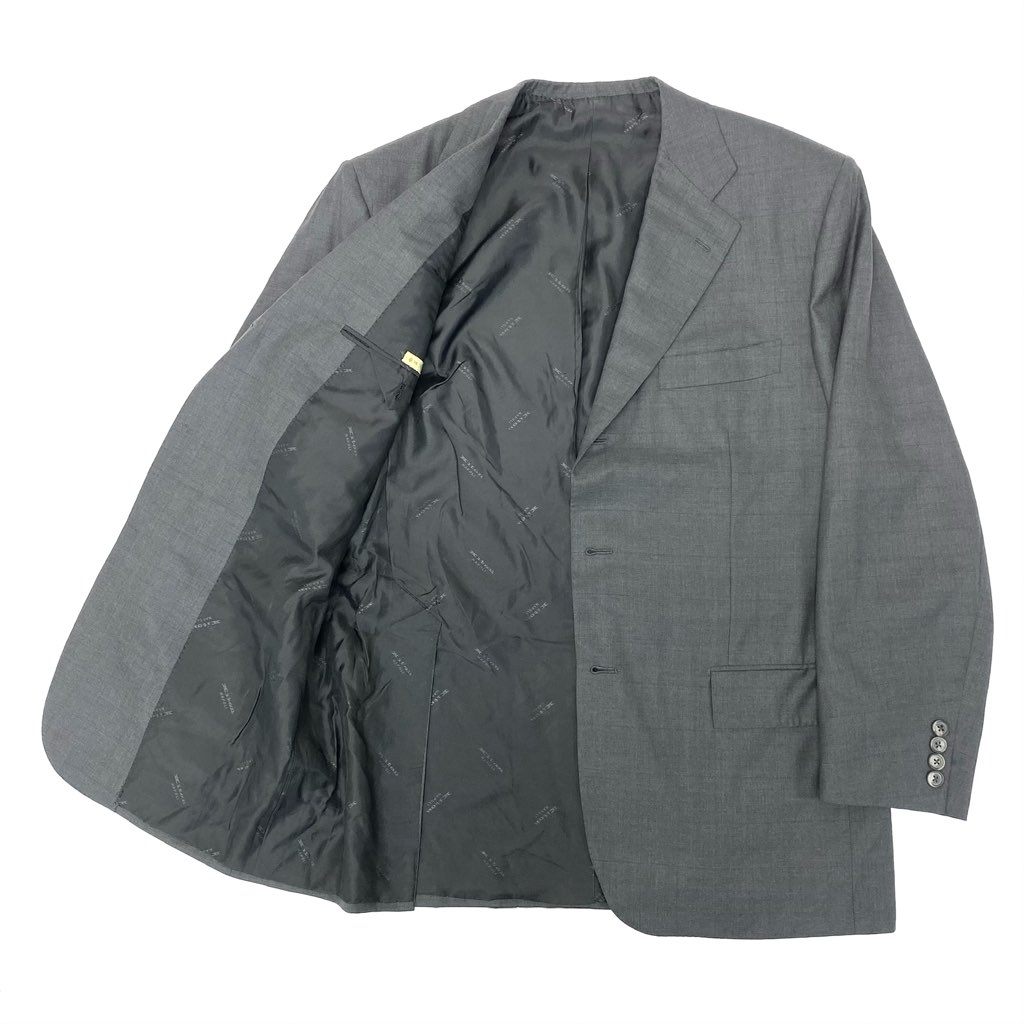 13l27 Kiton NAPOLI キートン イタリア製 テーラードジャケット シングル 14MICRON 2B メンズ 紳士服 50 グレー ウール100％o07t