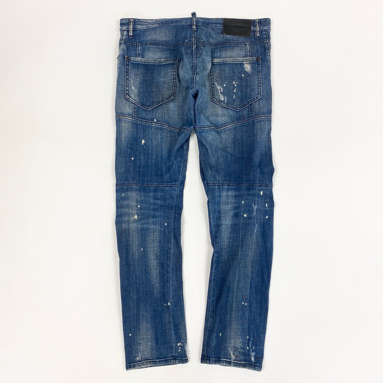 12i26 DSQUARED2 ディースクエアード Tidy Biker Jean ダメージ加工デニムパンツ ジーパン S74LB0424 サイズ50 ブルー メンズu02t