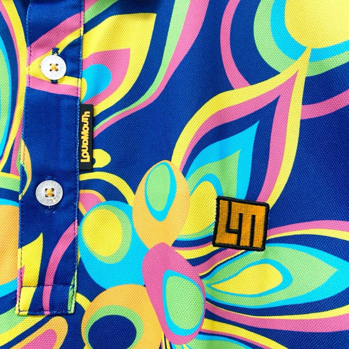 74c13 《極美品》 LOUD MOUTH ラウドマウス 半袖ポロシャツ ハーフパンツ 吸水速乾素材 XXL / LL マルチカラー ポリエステル ゴルフウェアu02t