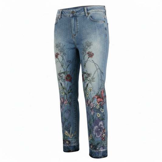 Ie7 GUCCI グッチ トムフォード期 花柄刺繍 デニムパンツ Tom Ford Floral Embroidery Denim Pants サイズ42 インディゴブルーt18r