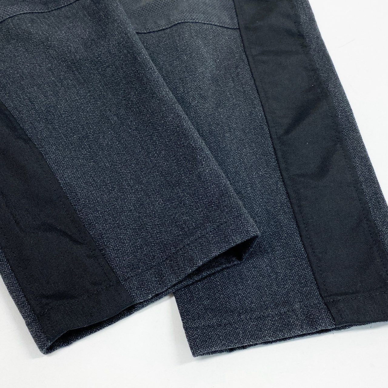 83L22 DOLCE&GABBANA ドルチェアンドガッパーナ イタリア製 パッチワーク ストレッチパンツ テーパード ボトムス メンズ 紳士服 44 ブラック グレーk02i