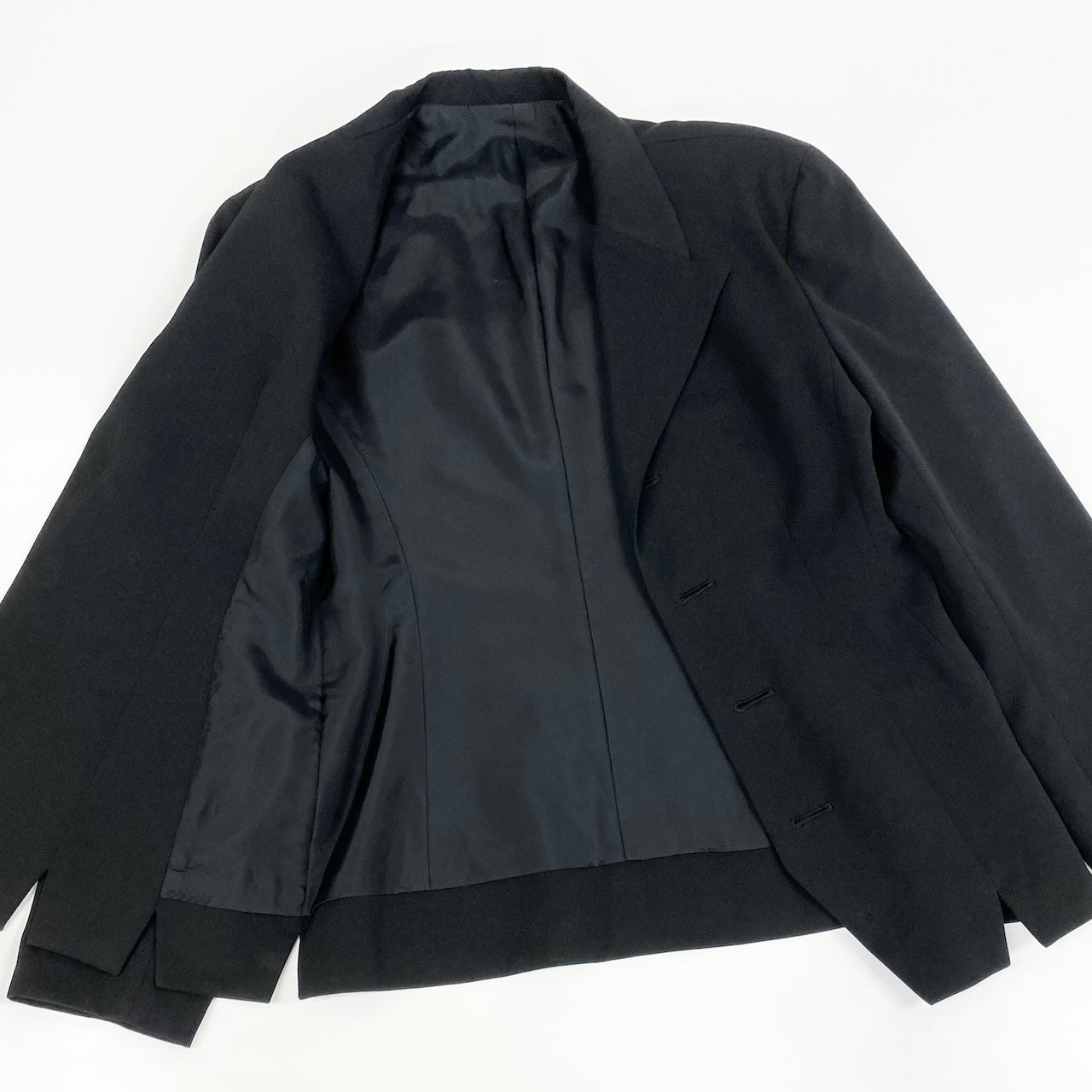 Ae7 Y`s ワイズ ヨウジヤマモト テーラージャケット ウールジャケット デザインカット ブラック レディース 女性服u02t
