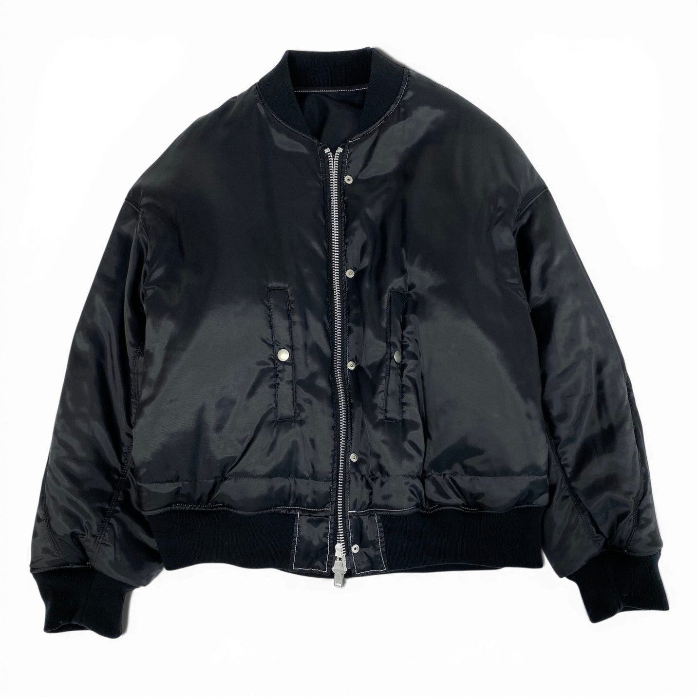 16c11 DISCOVERED ディスカバード BOA SLEEVE ボアスリーブ MA-1 ビッグシルエット ブルゾン DC-AW21-BL-06 1サイズ ブラック ナイロン100％ メンズ 男性用o07t