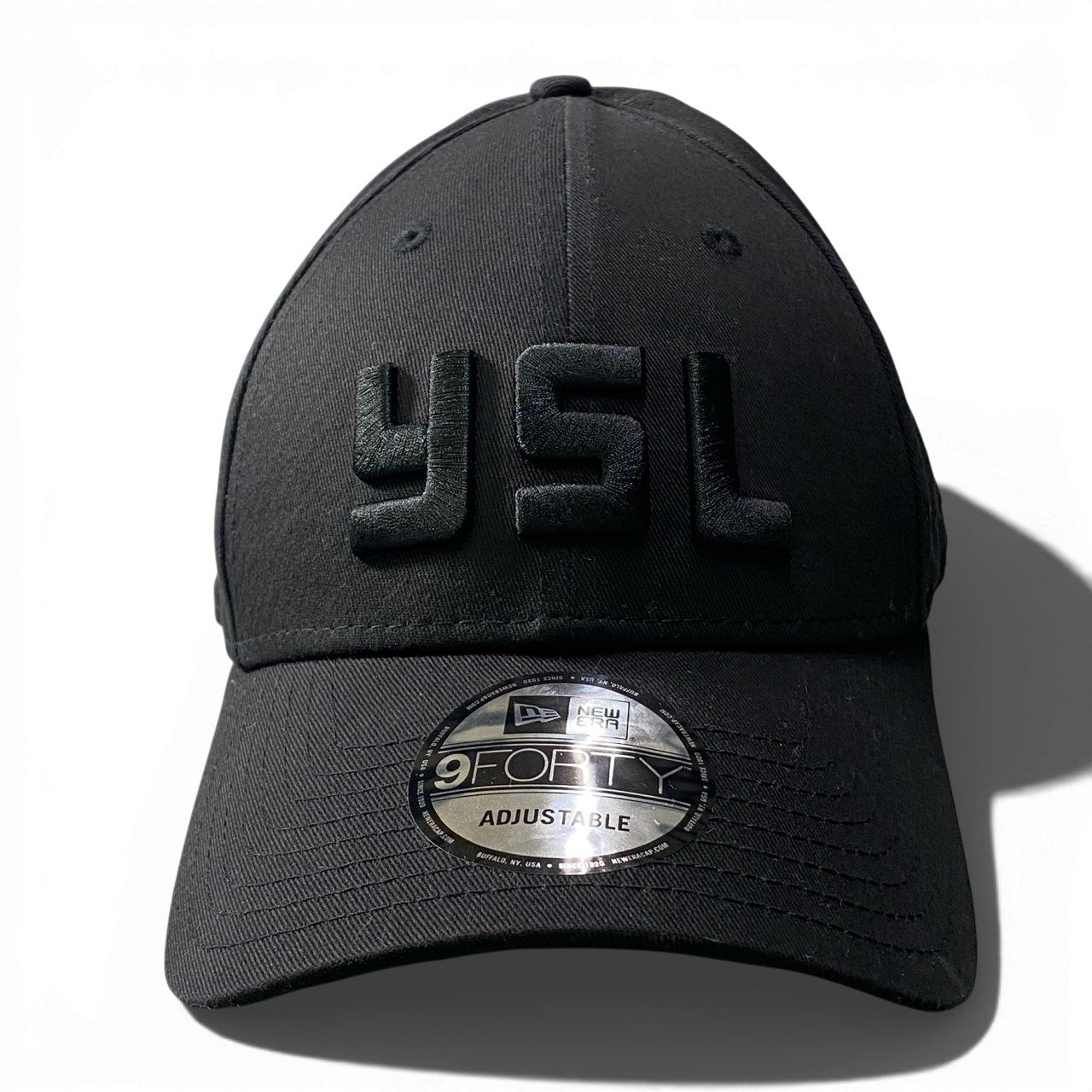 a23 《美品》 SAINT LAURENT サンローラン × NEW ERA ニューエラ YSL ロゴキャップ 677333 ONE SIZE ブラック LOGO CAPt18r