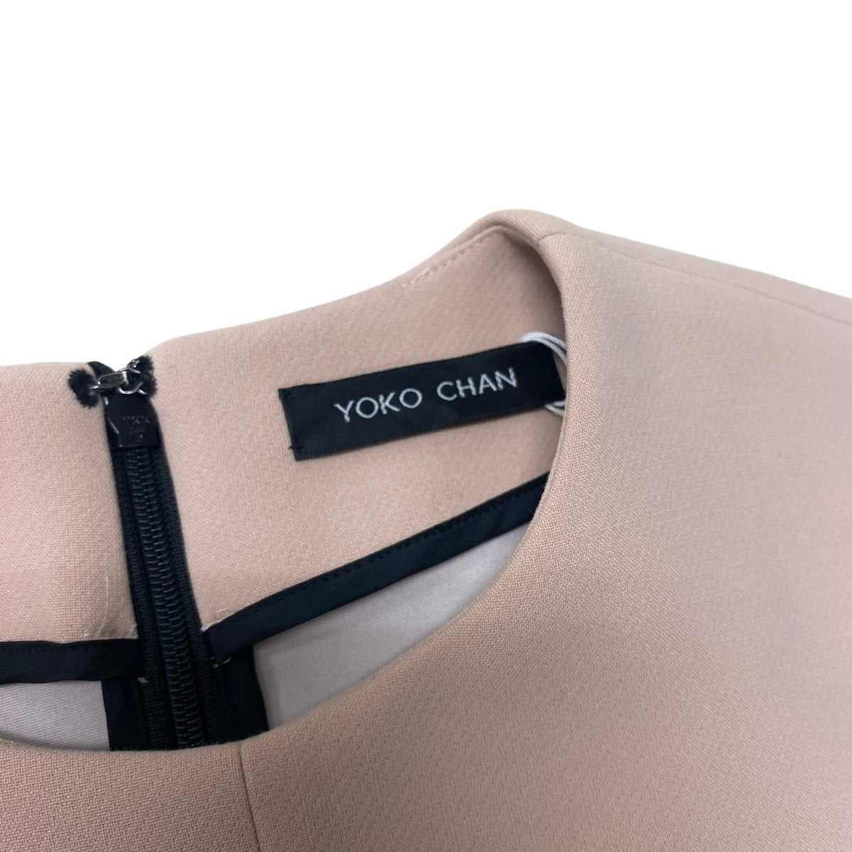 40i27 【新品保管品】YOKOCHAN ヨーコチャン チュニックワンピース キャップスリーブ クルーネック 38サイズ ベージュ レディース 女性用u02t