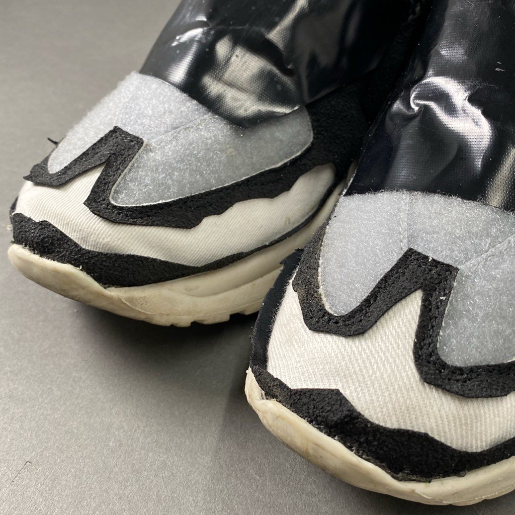 7f4 Maison Martin Margiela メゾンマルタンマルジェラ Descontructed Sneakers 再構築リペアハイテクトレーナー ローカットスニーカー 43 ブラック グレー