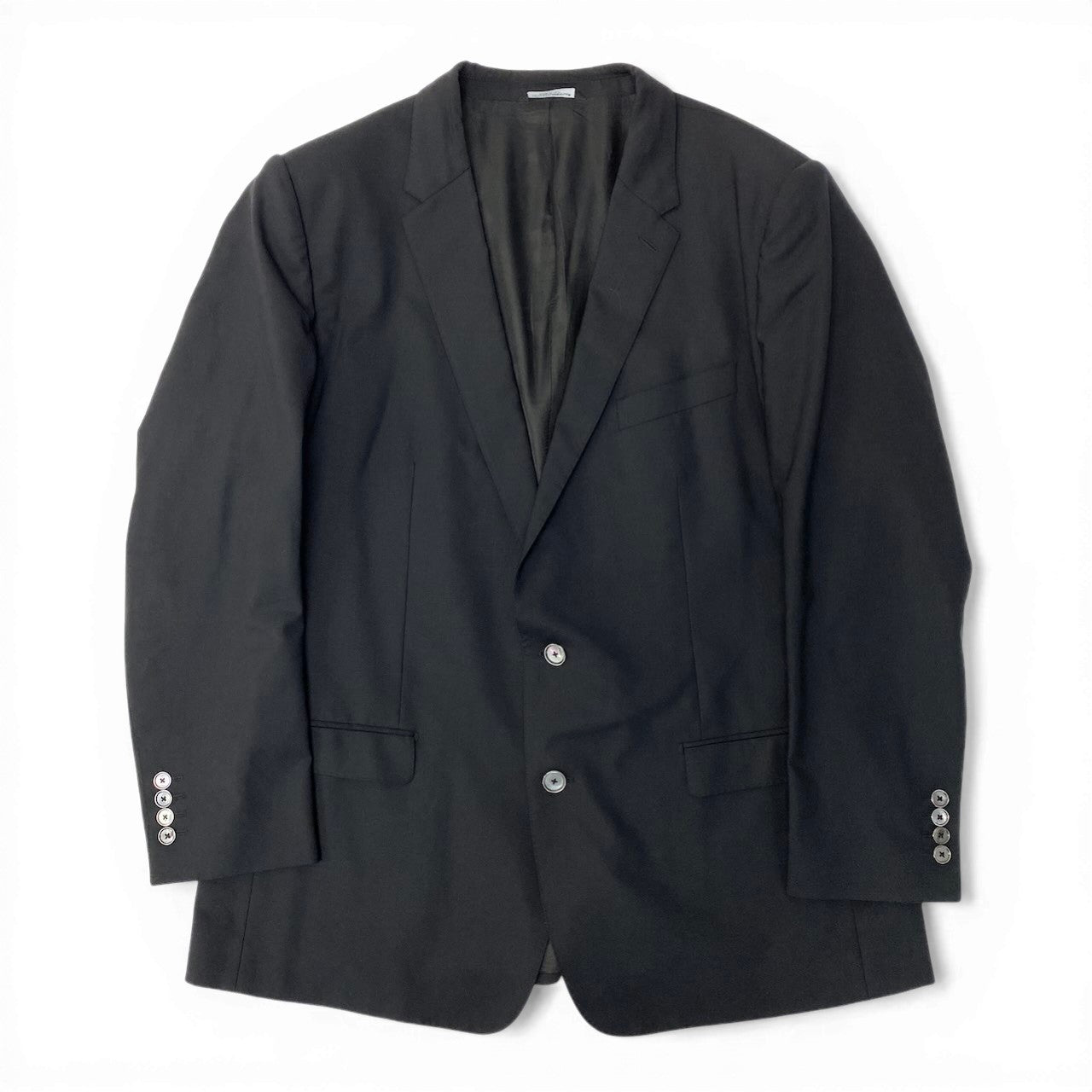32c30 DOLCE&GABBANA ドルチェアンドガッパーナ MARTINI シングルスーツセットアップ スリーピース テーラードジャケット ジレ スラックス 56サイズ ブラック メンズ 男性用o07t