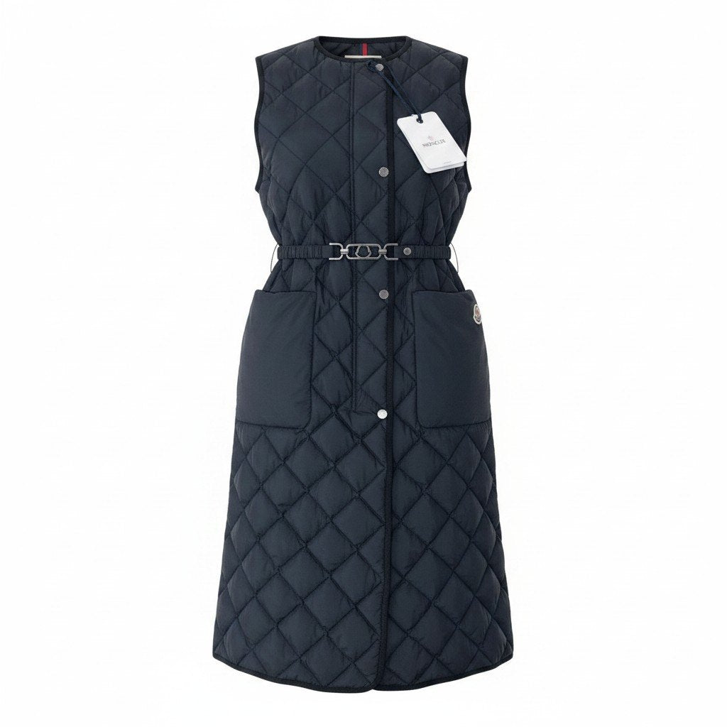 77g23 【未使用タグ付】 MONCLER モンクレール 定価 \236,500 Butor Vest  ロング ダウンベスト I20931A00072 サイズ0 ブラック レディースt18r
