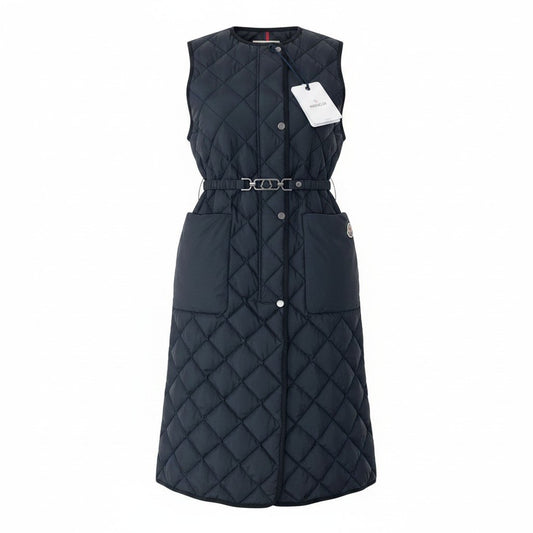 77g23 【未使用タグ付】 MONCLER モンクレール 定価 \236,500 Butor Vest  ロング ダウンベスト I20931A00072 サイズ0 ブラック レディースt18r