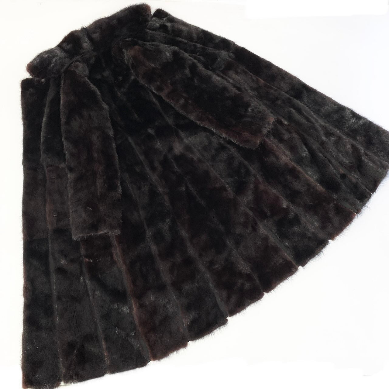 6c21 超ロング 本毛皮 ミンクコート 丈110cm サイズF 赤茶 Mink Fur Super Long Coatt18r