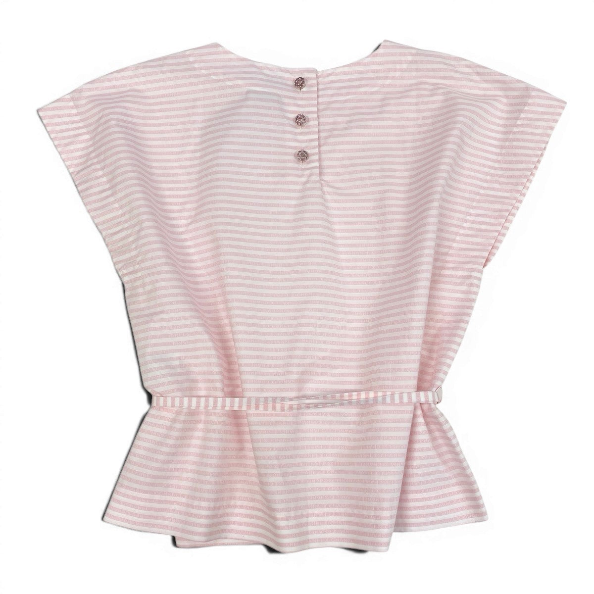 Ce29 《未使用品》 定価60万 CHANEL シャネル 24C ココマーク スパンコール ボーダーシャツ 24C Coco Rose Blanc Blouse Top P76405 42 ピンク タグ付t18r