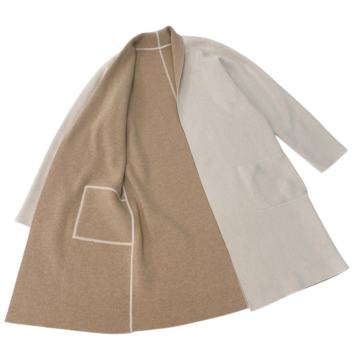 26f16 MaxMara マックスマーラ  ウールコート アウター Sサイズ ベージュ レディース 女性用u02t