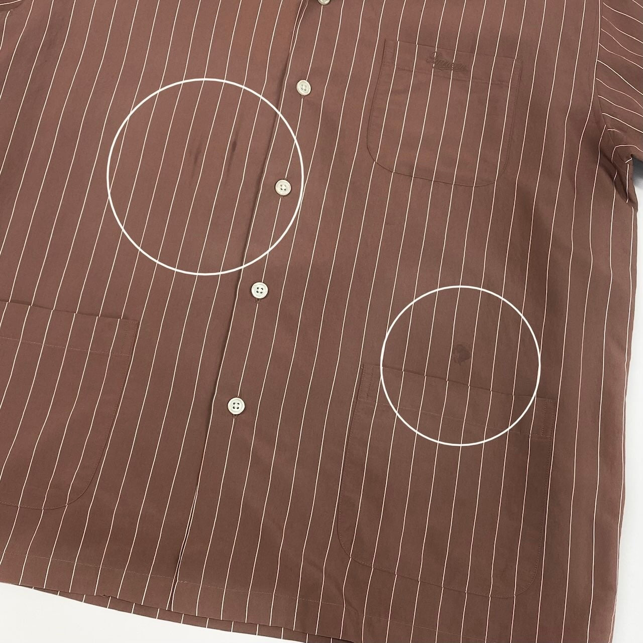 47d16 Supreme シュプリーム Stripe S/S Pajama Shirt パジャマシャツ