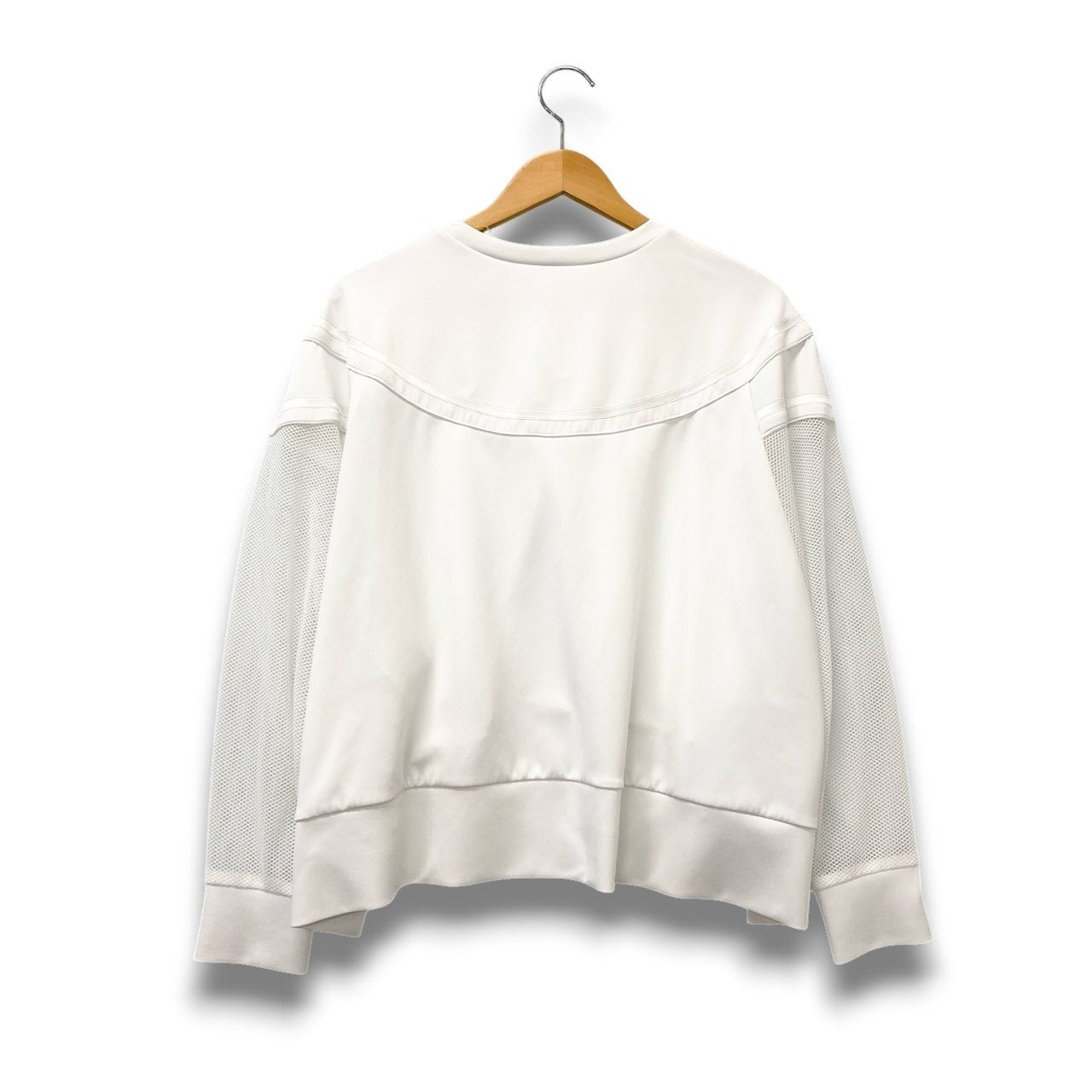 69c2 ADORE アドーア メッシュコンビダンボール 長袖 クルーネックTシャツ レディース女性服 531-5160313 サイズ38 ホワイトu02t