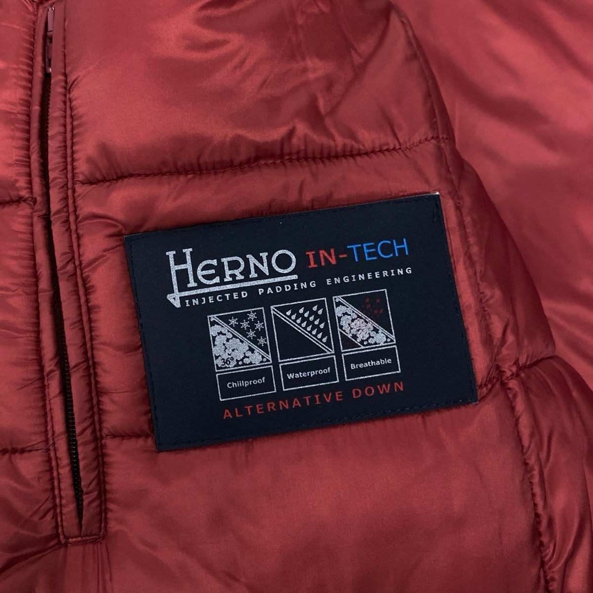 93j21 HERNO ヘルノ ダッフルコート 異素材切替 アウター 46サイズ バーガンディー メンズ 男性用u02t