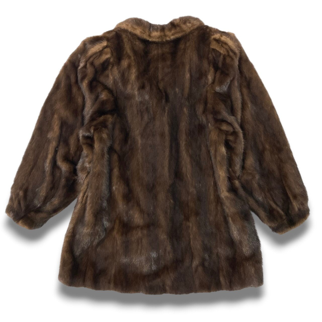 47c18 GINZA Bella デミバフミンク ファーコート サイズ11 ブラウン 本毛皮 Mink Fur Coat リアルファー 毛質◎t18r