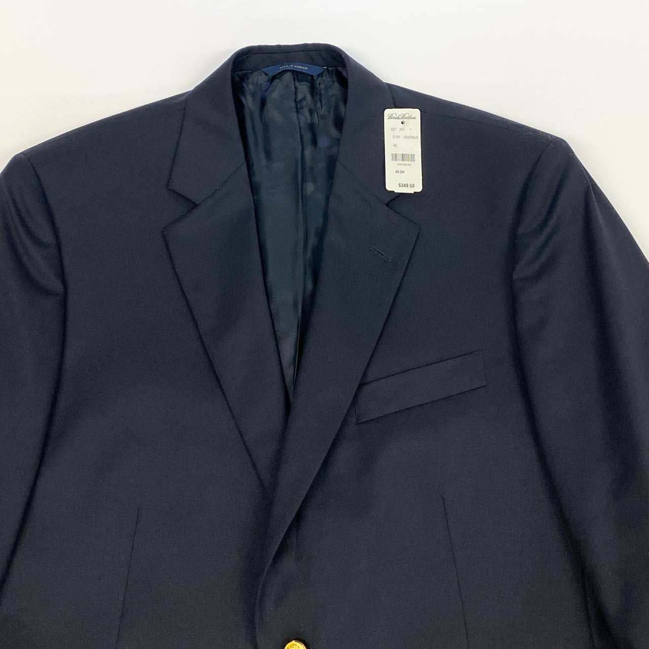 16k10 《新品未使用》 Brooks Brothers ブルックスブラザーズ 金ボタン ブレザー テーラードジャケット 40 ダークネイビー 紺ブレ MADISON FIT スーツ フォーマル タグ付t18r