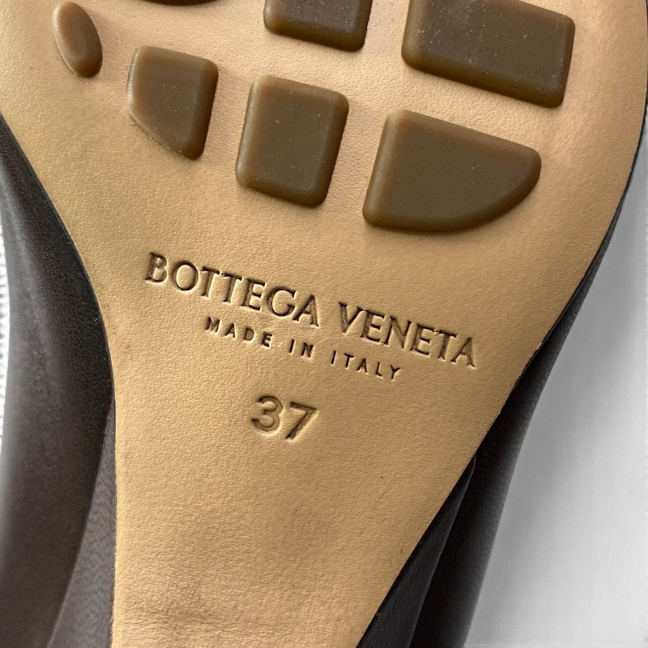 h10 【新品保管品】BOTTEGA VENETA ポイントパンプス イタリア製 37サイズ ブラウン レザー レディース 女性用ta1