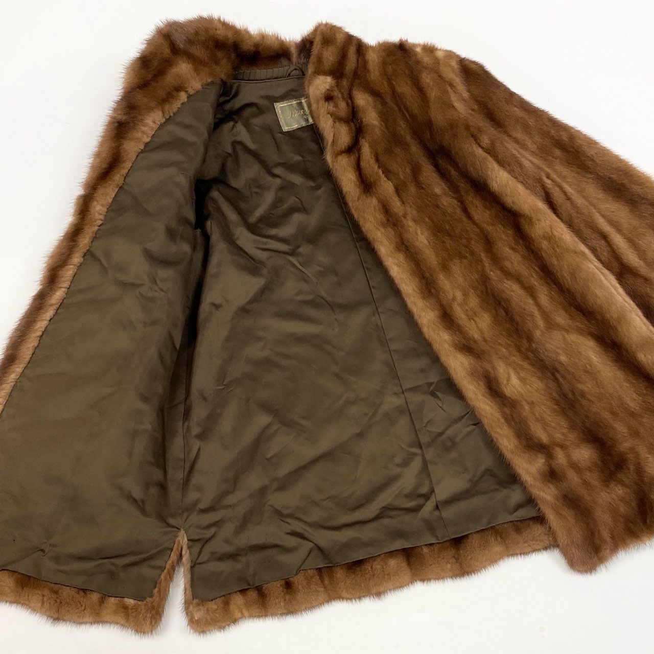 44L10 Moonbat Fur ムーンバットファー デミバフミンク ロングコート サイズF ブラウン 最高級本毛皮 MINK FUR 毛並み◎ 毛質◎t18r