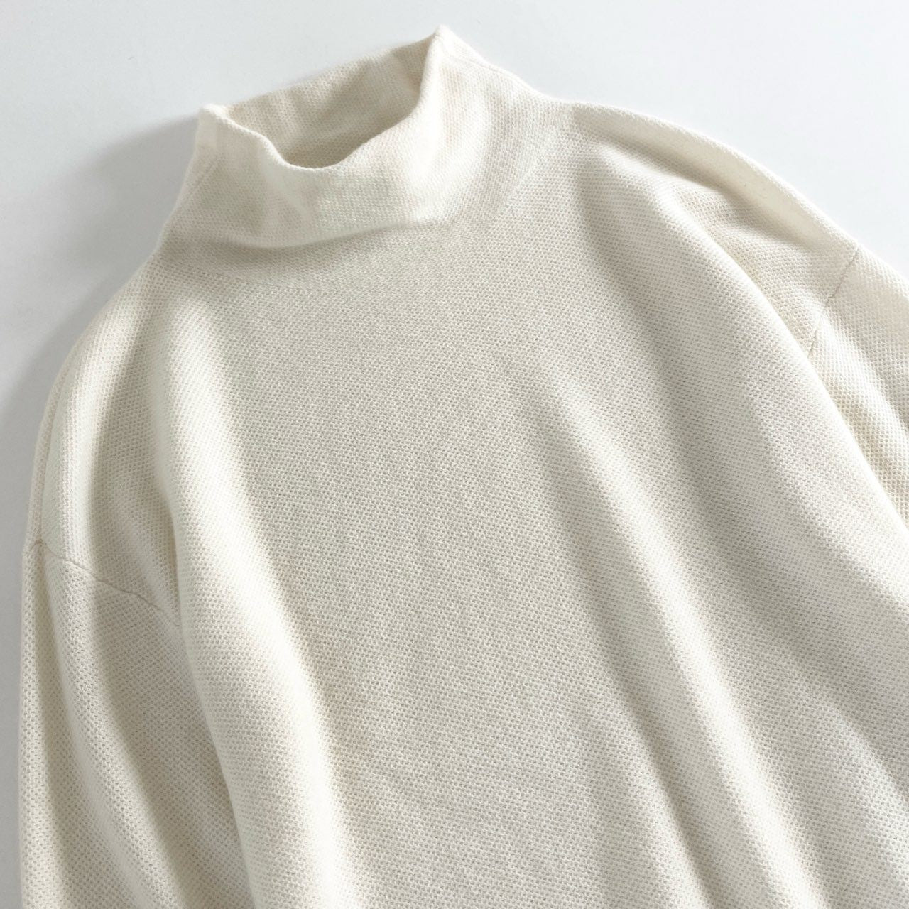 37e26 イタリア製 Loro Piana ロロピアーナ BABY CASHMERE ベビーカシミヤ ハイネック ニット セーター トップス プルオーバー 36 ホワイト  カシミア