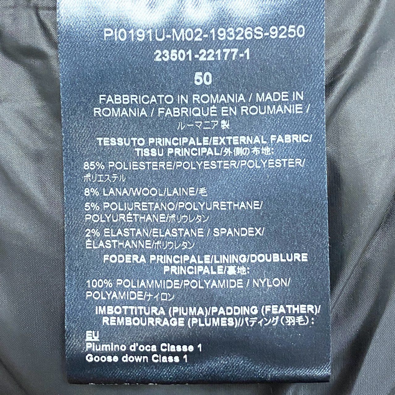 44k28 HERNO ヘルノ ダウンジャケット ダウンコート フーデッド アウター  50サイズ ネイビー メンズo07t