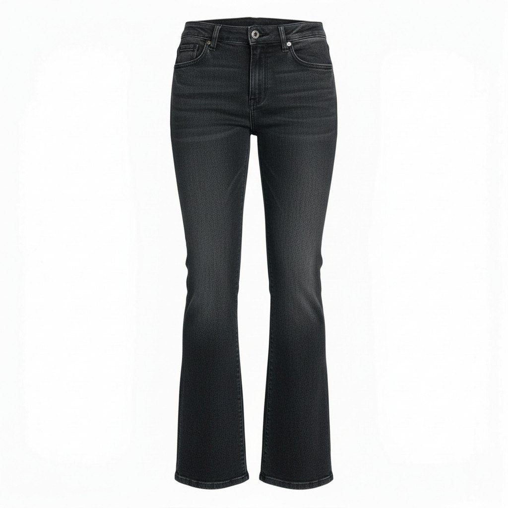 56a14 Yves Saint Laurent イブサンローラン YSLロゴ バックポケット デニムパンツ ジーンズ サイズ44 ブラック メンズ ボトムk02i